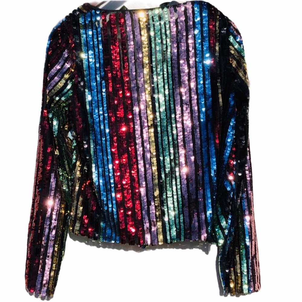 ATTICO**ALICE & OLIVIA***Sequined Gorgeous Top - Picture 3 of 7